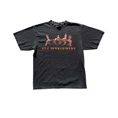 LEOPARD PIN UP TEE (CHARCOAL GREY)